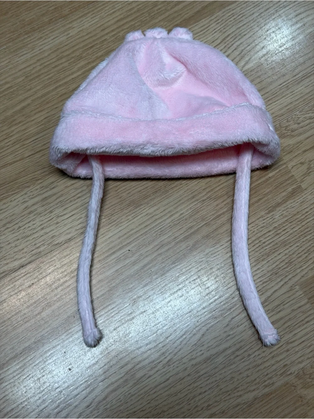 Disney Classic Pooh Pink Plush Winter Hat Winnie the Pooh Floral Ear Flap Tie